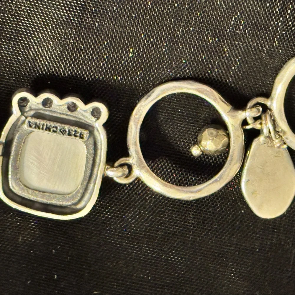 Silpada Exemplar Silver Bracelet with Multi-Colored Stones - Picture 6 of 6